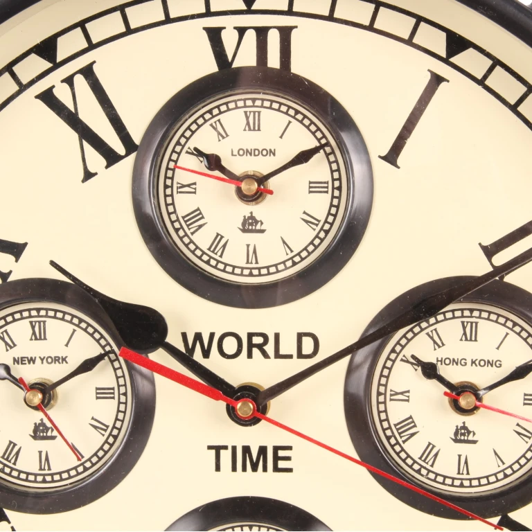 Horloge mondiale - noir - 41 cm