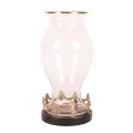 Windlicht - 35 cm - goud - messing en glas