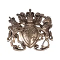 Wapenschild wandornament - zilver - 38 cm - kunsthars