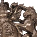 Wapenschild wandornament - zilver - 38 cm - kunsthars