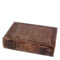 Opbergdoos in boekvorm - 23 cm - bruin - kunstleer