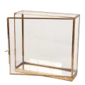 Displaybox - messing en glas - goud - 24x24x8 cm