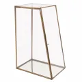 Displaybox - messing en glas - goud - 45 cm