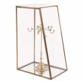 Displaybox - messing en glas - goud - 45 cm