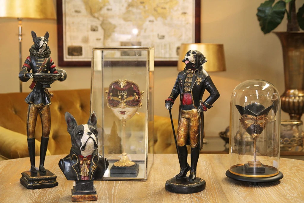 Boîte d'exposition - laiton et verre - or - 45 cm - 1 pièce