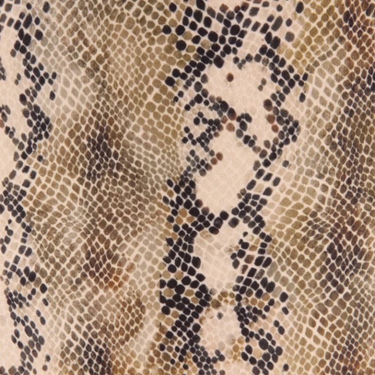 Abat-jour imprimé serpent 13 cm - Brun - Tissu
