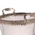 Waxinelichthouder - 13 cm - Zilver - Messing en Glas