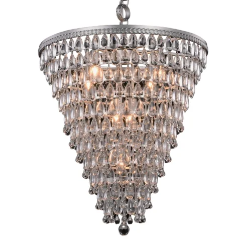 Kroonluchter Kensington - zilver - ijzer & glas - 65 cm