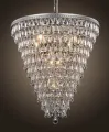 Kroonluchter Kensington - zilver - ijzer & glas - 65 cm