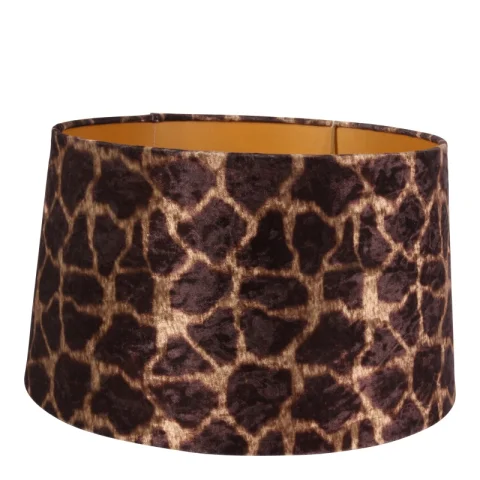 Lampenkap - Girafprint - 50 cm - Bruin - Stof