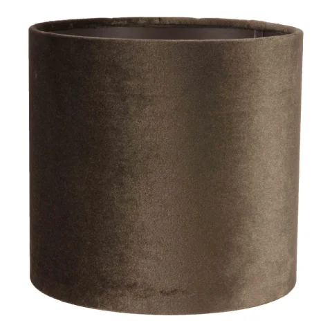 Lampenkap - cilinder - groen - stof - 20 cm