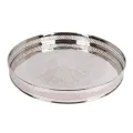 Dienblad met spiegel messing zilver - 60 cm