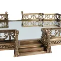 Dienblad met spiegel - messing - goud - 71 x 50 cm