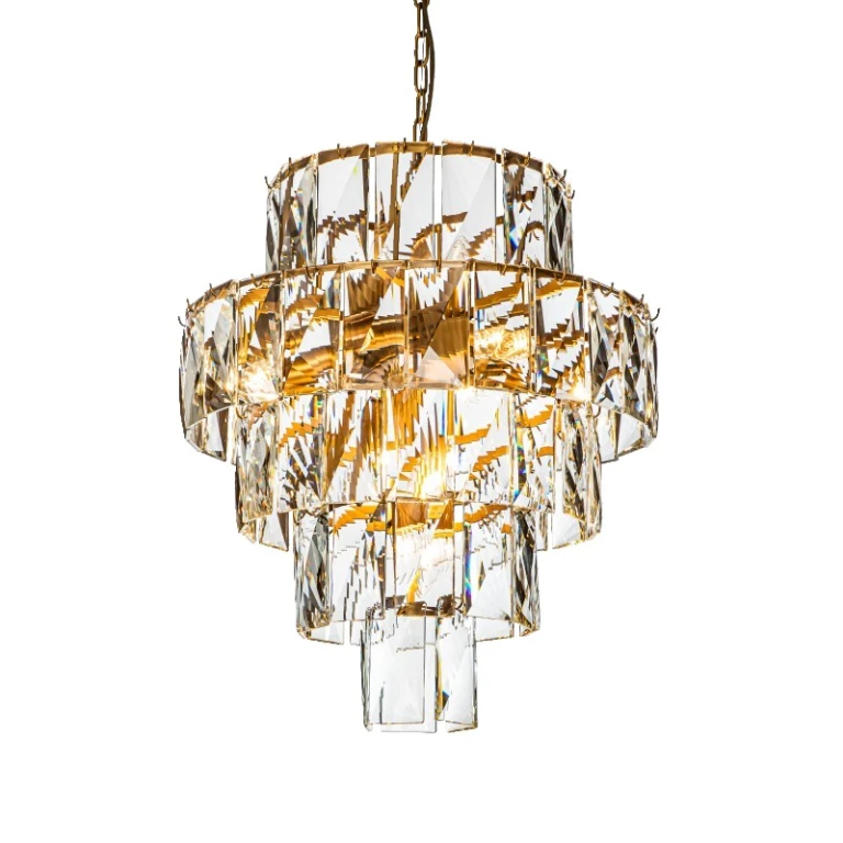 Lustre Style Hollandais Basilio - 60 cm - or - verre