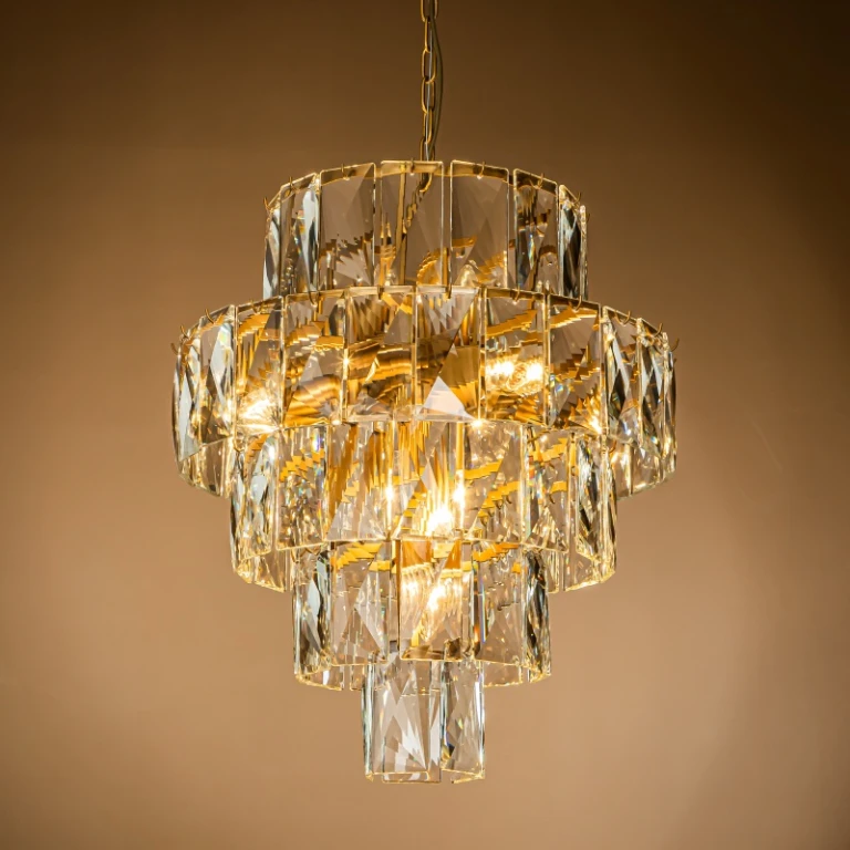 Lustre Style Hollandais Basilio - 60 cm - or - verre