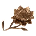 Theelichthouder Bloem - 7,5 cm - goud - messing