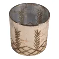 Waxinelichthouder - 12 cm - zilver - glas
