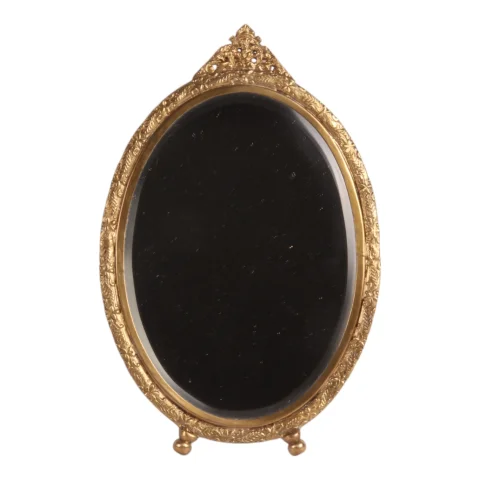 Spiegel - messing - goud - 22 cm