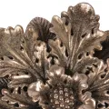 Wandornament Bloem - zilver - 20 cm - kunsthars