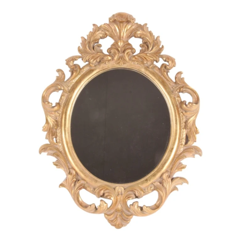 Miroir mural - or - résine synthétique - 56 cm - 1 pièce