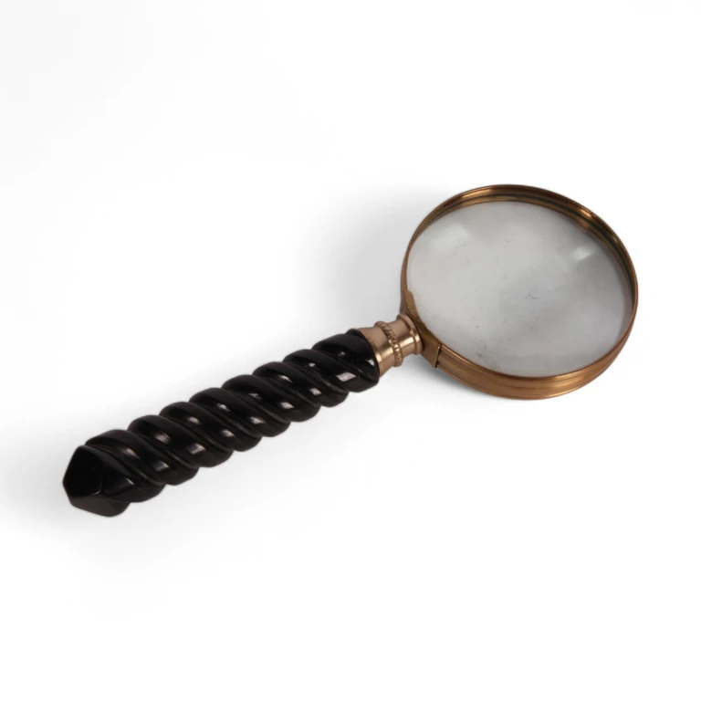 Magnifying Glass Horn - Brass - Gold-Colored - 19.5 cm