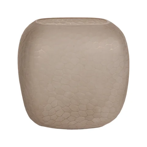 Vaas Pebble - 26 cm - bruin - glas