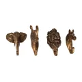 Wandhaak Neushoorn - goud - 18,5 cm