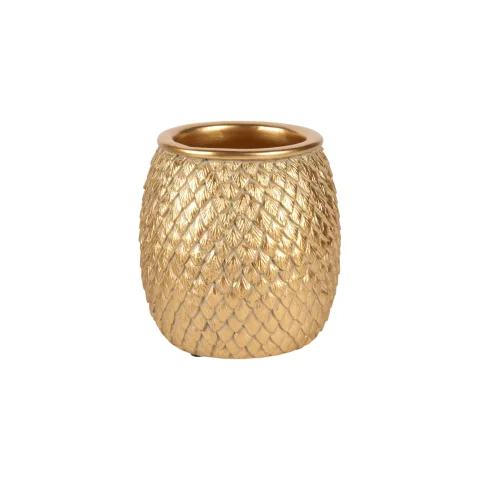 Vaas Schubben - 9,5 cm - goud - kunsthars