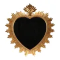 Wandspiegel hart - goud - 39 cm - 1 stuk
