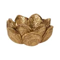 Waxinelichthouder bloem - goud - 12,3 cm