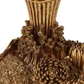 Vaas met bloemen - 30 cm - goud - kunsthars