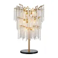 Tafellamp Waterfall - goud - glas en ijzer - 105 cm