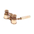Decoratieve verrekijker - goud/wit - messing - 18 cm