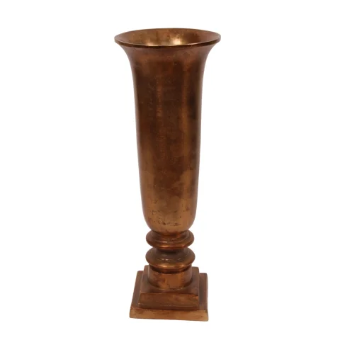 Vaas - 61 cm - antiek brons - aluminium