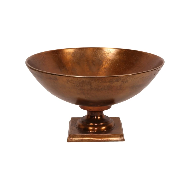 Plateau décoratif sur pied - bronze antique - 52 cm - 1 pièce