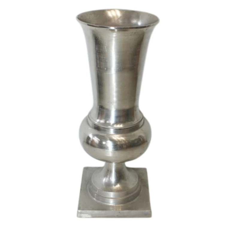 Vase - 86 cm - argent - aluminium