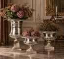 Dutch Style Bloempot Urn 57 cm - zilver - aluminium