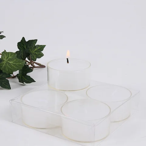 Waxinelichtjes - wit - set van 4