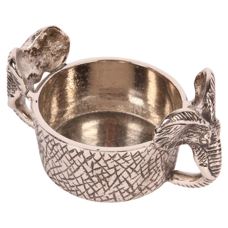Porte-bouteille éléphant - 9 cm - argent - aluminium - 1 pièce
