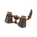 Decoratieve verrekijker - groen/zwart - messing - 20 cm