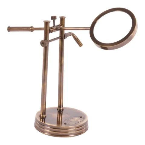 Staand vergrootglas - messing - goud - 21 cm