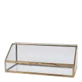 Boîte d'exposition - or - cuivre et verre - 30 x 12 cm - 1 pièce