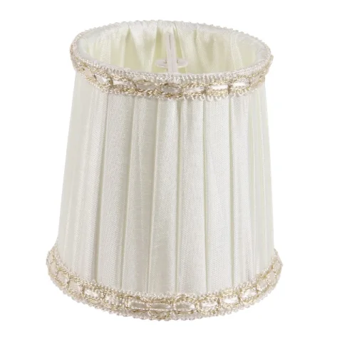 Lampenkap Victorian Mini Clip-On - 8 cm - crème - stof