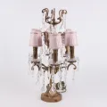 Lampenkap Victorian Clip-On Mini - 8 cm - roze - stof - 1 stuk