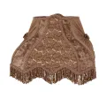 Lampenkap Victorian rechthoek - 40 cm - bruin - stof