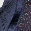 Lampenkap Victorian Rechthoek - 40 cm - Blauw - Stof