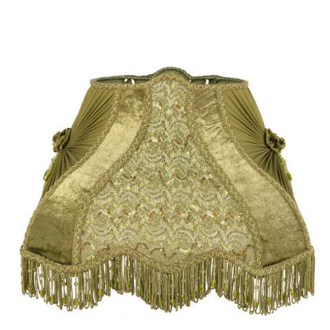 Lampenkap Victorian Rechthoek - 40 cm - Groen - Stof