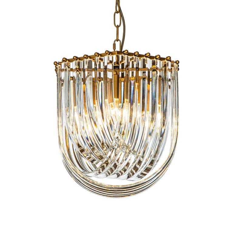 Lustre style néerlandais Chelsea 37 cm - or - fer et verre