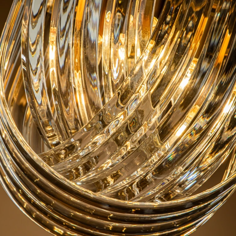 Lustre style néerlandais Chelsea 37 cm - or - fer et verre