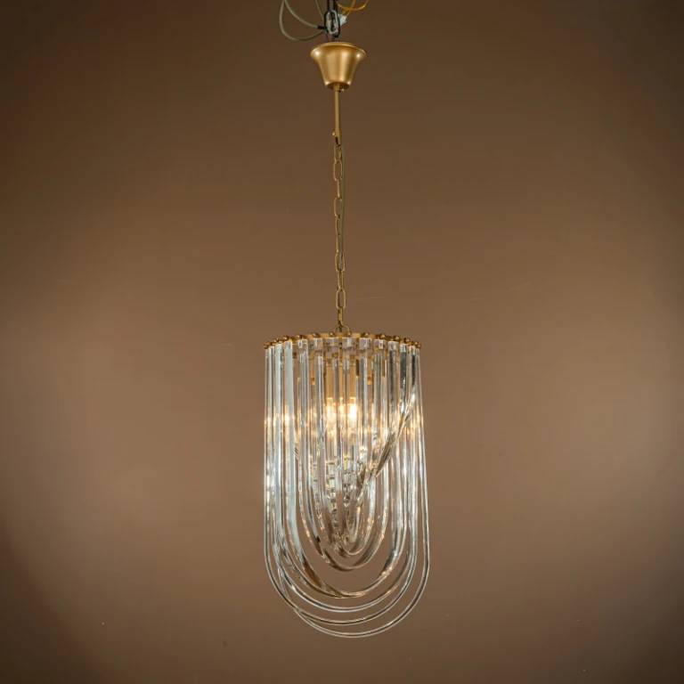 Suspension style néerlandaise Chelsea - 61 cm - or - fer et verre